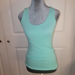 Body Central Light Turquoise Ribbed Tank